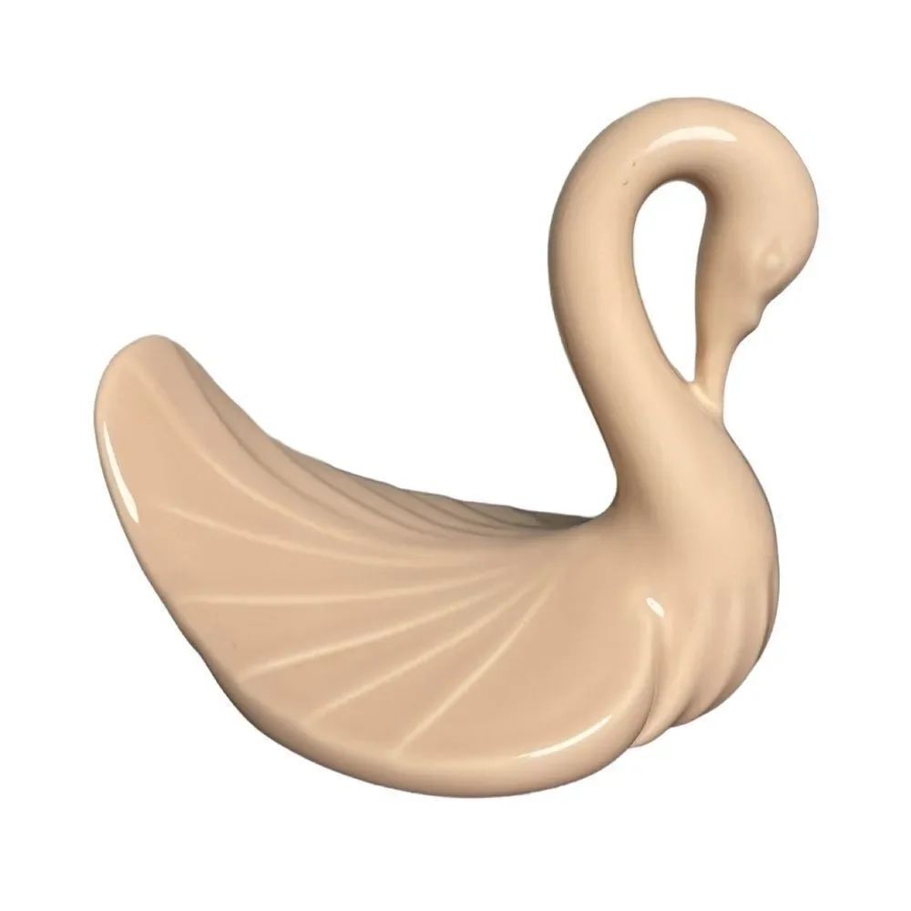 Vintage 80’s Collectible Porcelain Cream Colored Swan Soap Dish
